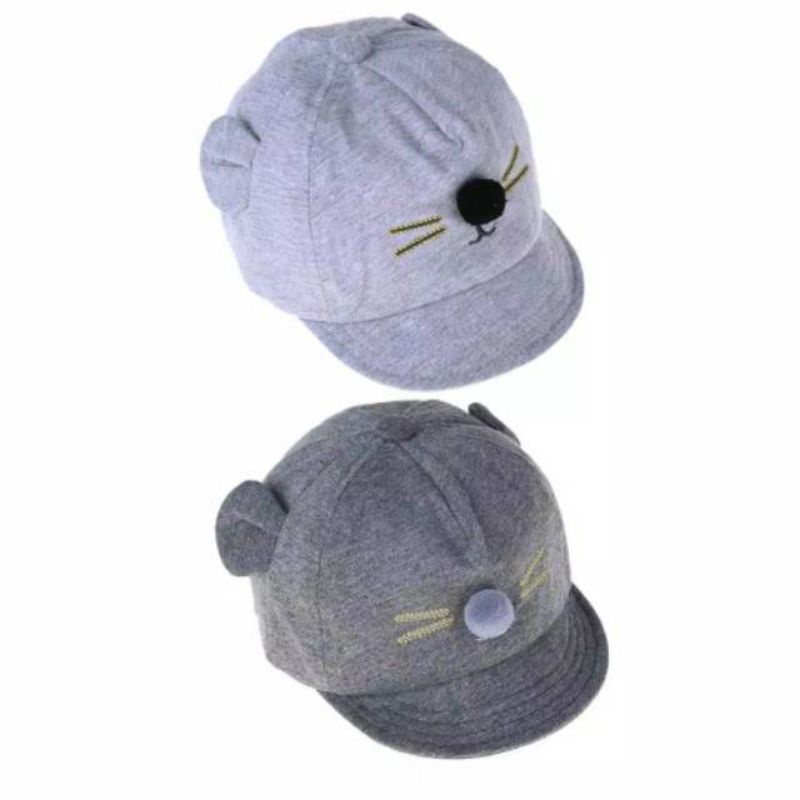 Topi baseball Unisex topi anak bahan katun lembut tebal