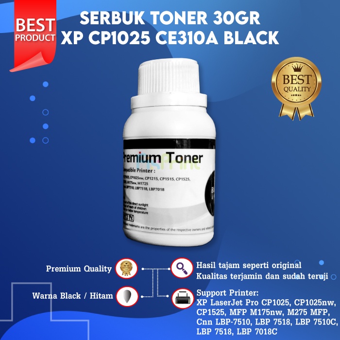 Serbuk Toner Refill H 1025 CP1025  Cp2025 Toner 126A 128A CE310A