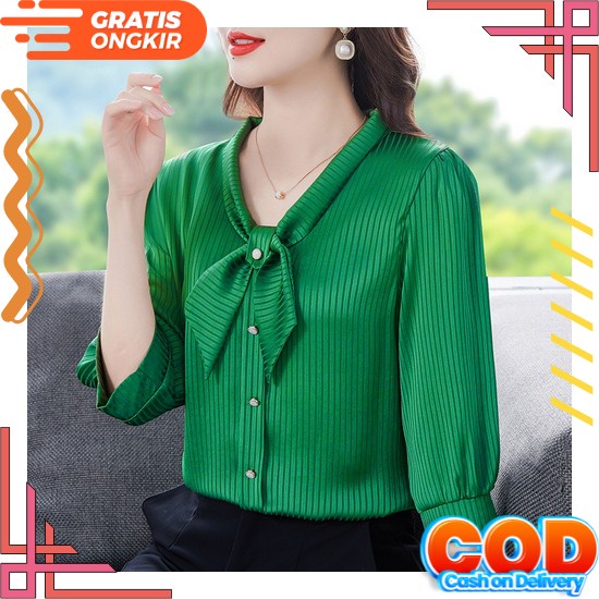 Blouse Wanita Kekinian / Chana Blouse Crinkle / Blus / Baju Atasan Wanita Terbaru / Pakaian Santai W