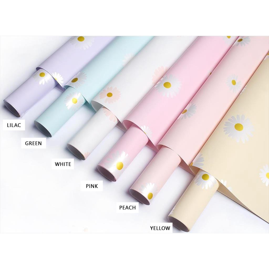 

Korean Daisy Flower Wrapping Paper / Kertas Bungkus Buket Bunga Motif Daisy