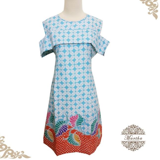 Dress batik model sabrina