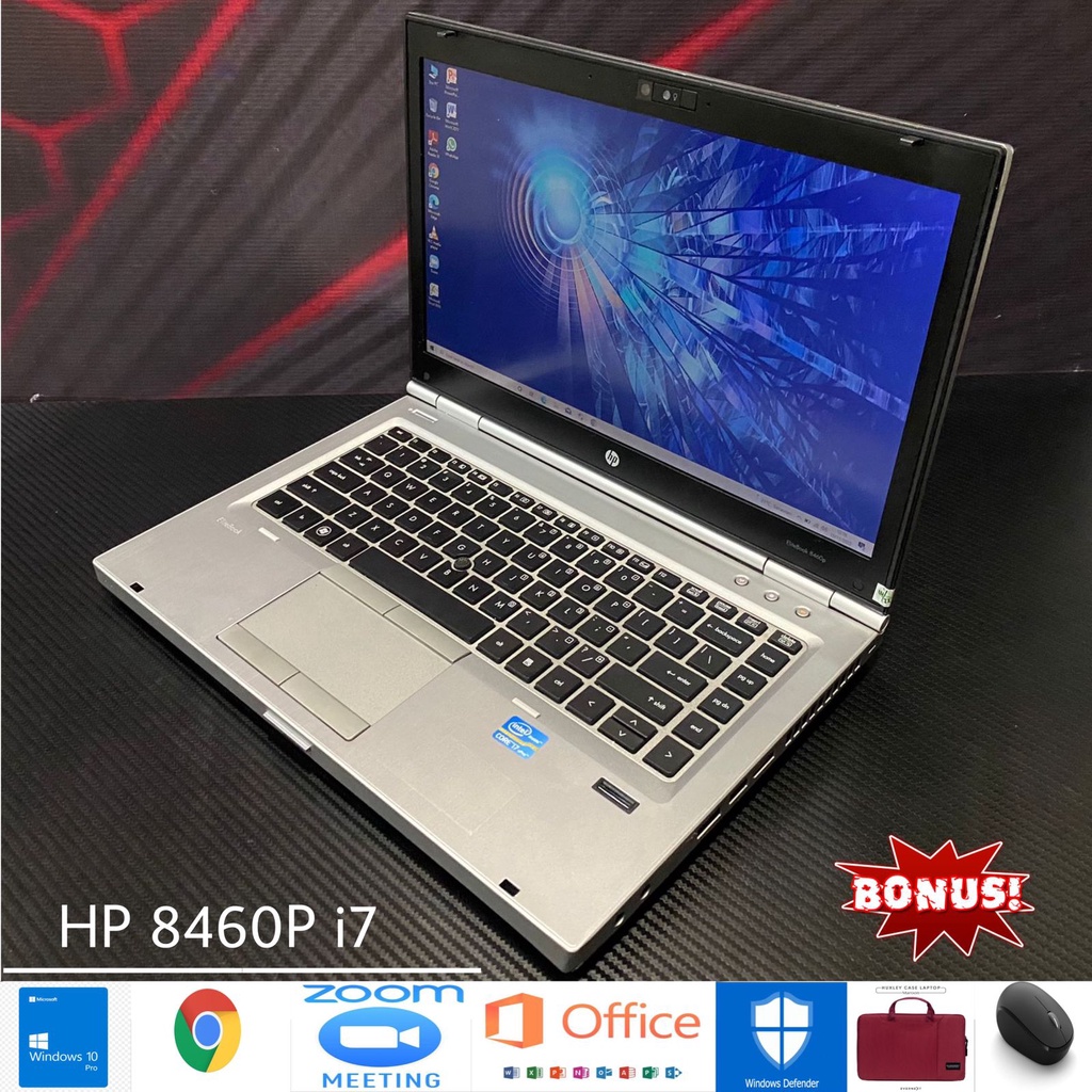 HP ELITEBOOK 8460P Prosesor Intel Core i7 Gen 2 Memory 4GB Storage 128GB SSD