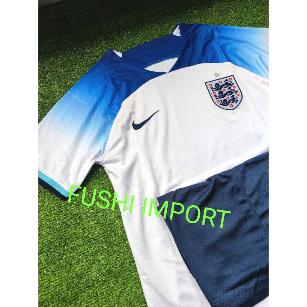 Setelan Jersey Baju Bola Inggris Home World Cup Piala Dunia 2022 ( Fullset Satu Set ) Grade Ori