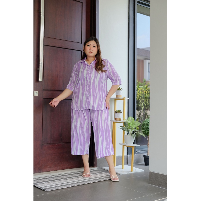 BIGWELL SETELAN 7/8 MOTIF - BIGWELL SETELAN WANITA BIGSIZE - BIGWELL SETELAN JUMBO