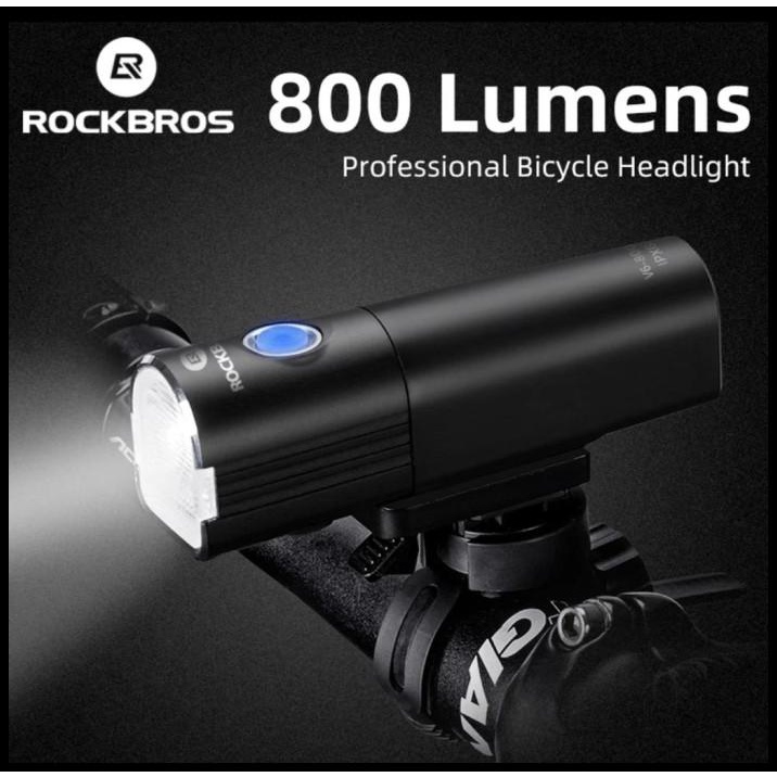 Lampu Sepeda Rockbros V6-800 / Lampu Depan 800 Lumens Waterproof