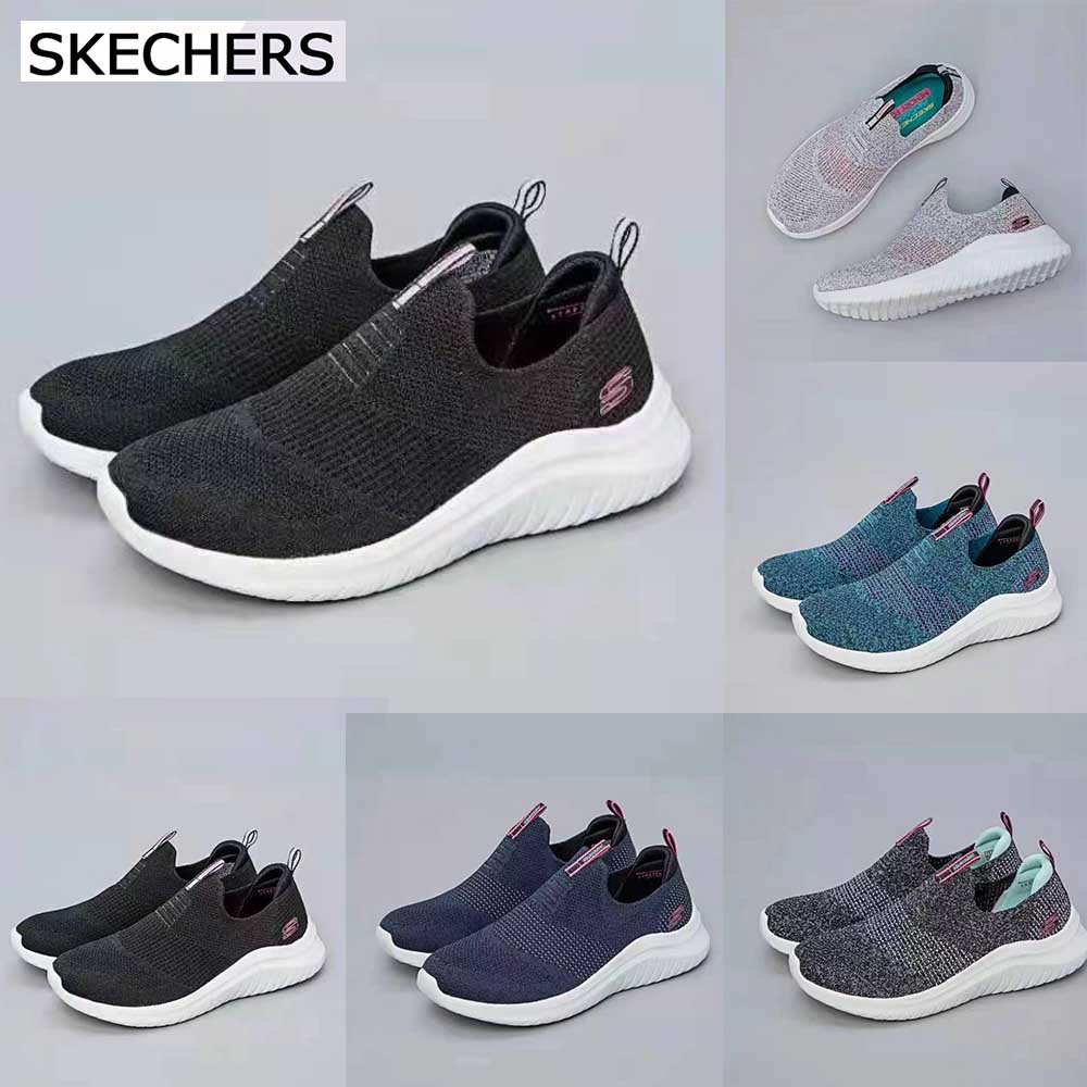 SKECHERS sepatu sneakers wanita tanpa shoes wanita slip sepatu kasual lari