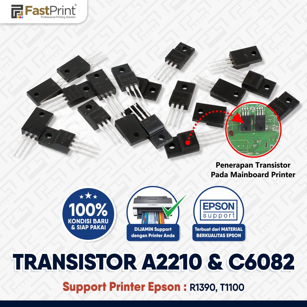 Transistor A2210 Mainboard Spare Part Original Printer Epson T1100 R1390