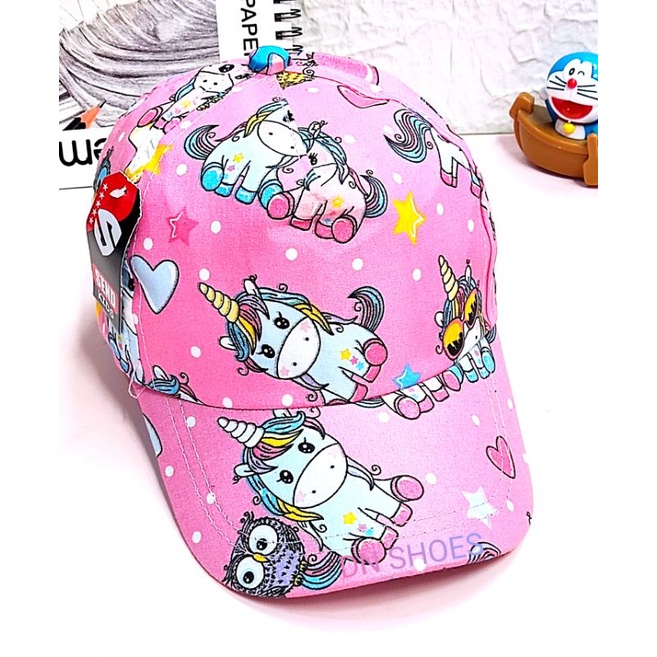 Topi Anak Topi Pet Anak Perempuan Topi Lucu Murah Anak Karakter Unicorn Doraemon Spiderman Captain amerika Kudaponi
