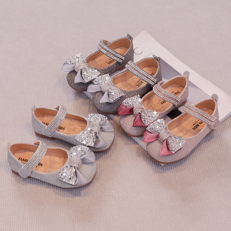 SH13-Sepatu Pesta Anak Perempuan Crystalis Combi Silk