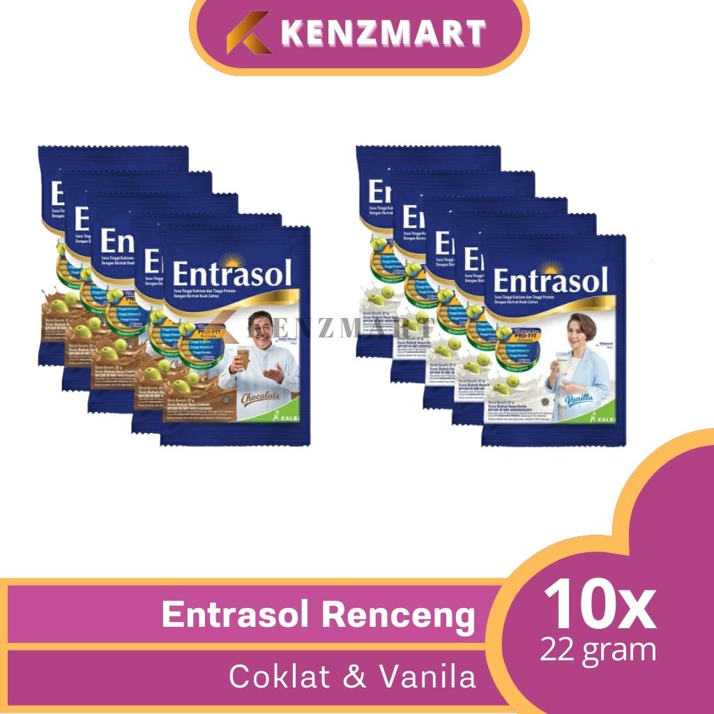 Entrasol Renceng isi 10 Sachet / Susu Bubuk Tinggi Kalsium Membantu Memelihara Kepadatan Tulang