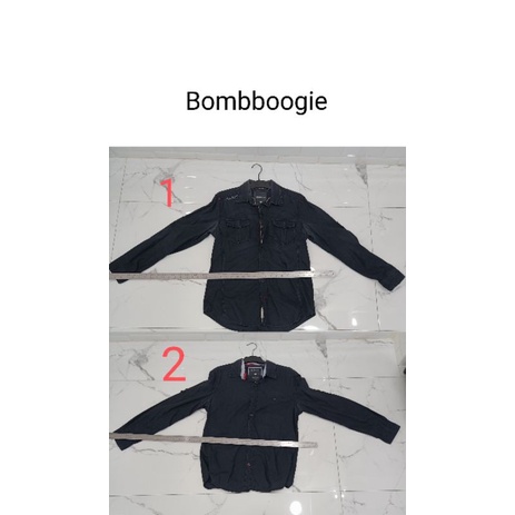 Jual Baju Second Bekas Preloved thrifting pria kemeja hitam bombboogie