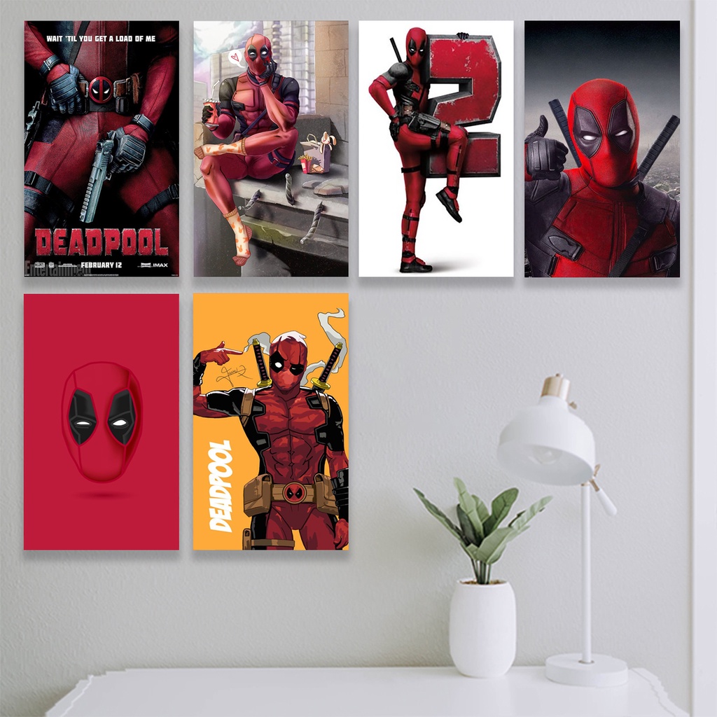 pajangan hiasan dinding shabby Stock Vector Deadpool Drawing Wallpaper Dinding Ruang Tamu Dekorasi Kamar Tidur Motivasi Quotes Quote