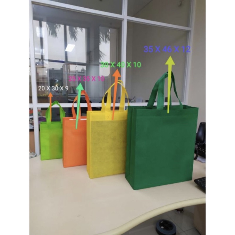 Tas Tote Bag Goodie Bag Handle lipat samping 30x40x8(Harga untuk 1 pcs)