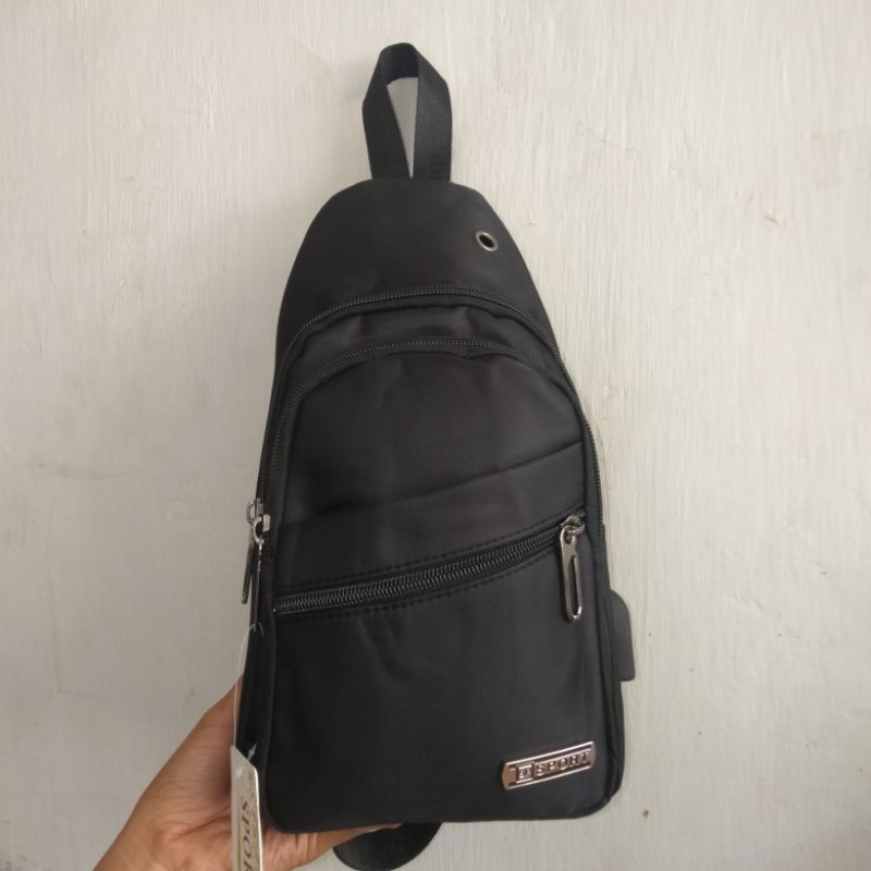 tas selempang pria bahan parasut tebal / slingbag parasut / selempang parasut tahan air / selempang 