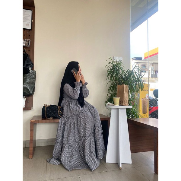 TARTAN SAMIRA KATUN GAMIS DAILY DRESS SYARI BY FAALIZA FLASAMARA