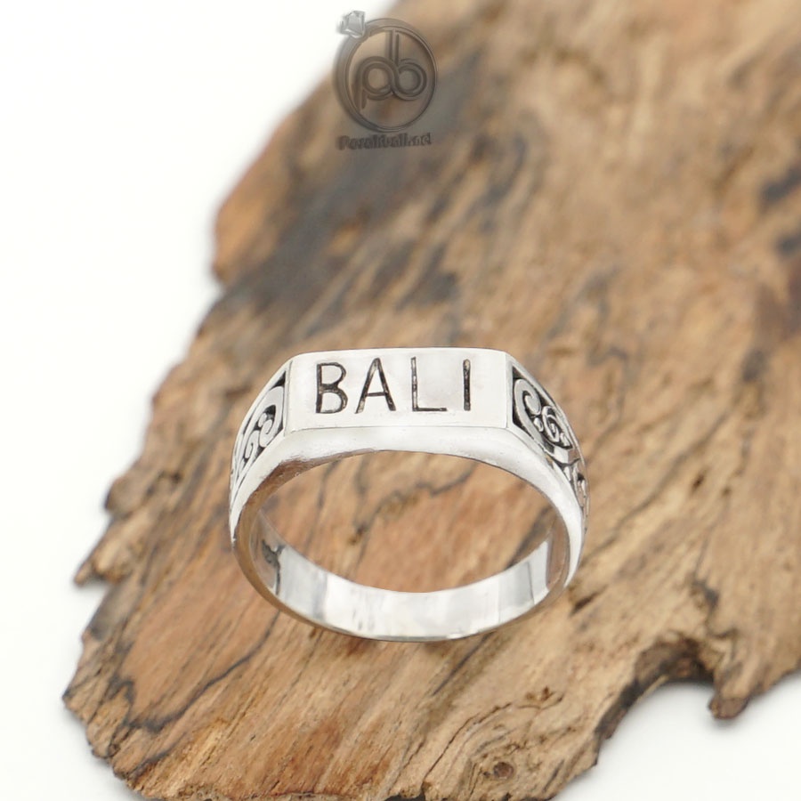 Cincin Sterling Silver 925 Perak Bali Ukir untuk Pria Wanita
