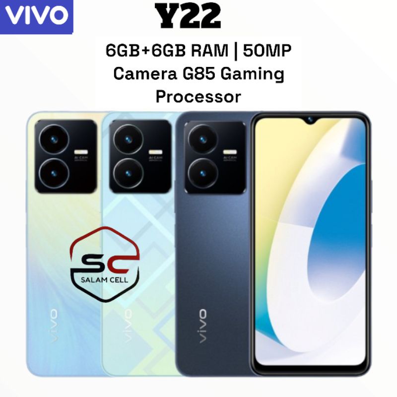 VIVO Y22 Ram 6+4/128GB Camera 50mp Original Garansi Resmi