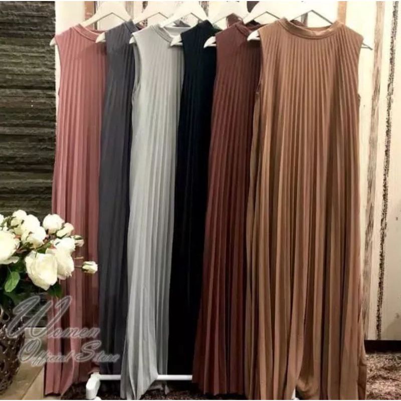 GAMIS PLISKET MAXY YUKENSI TERBARU / GAMIS INER TANPA LENGAN