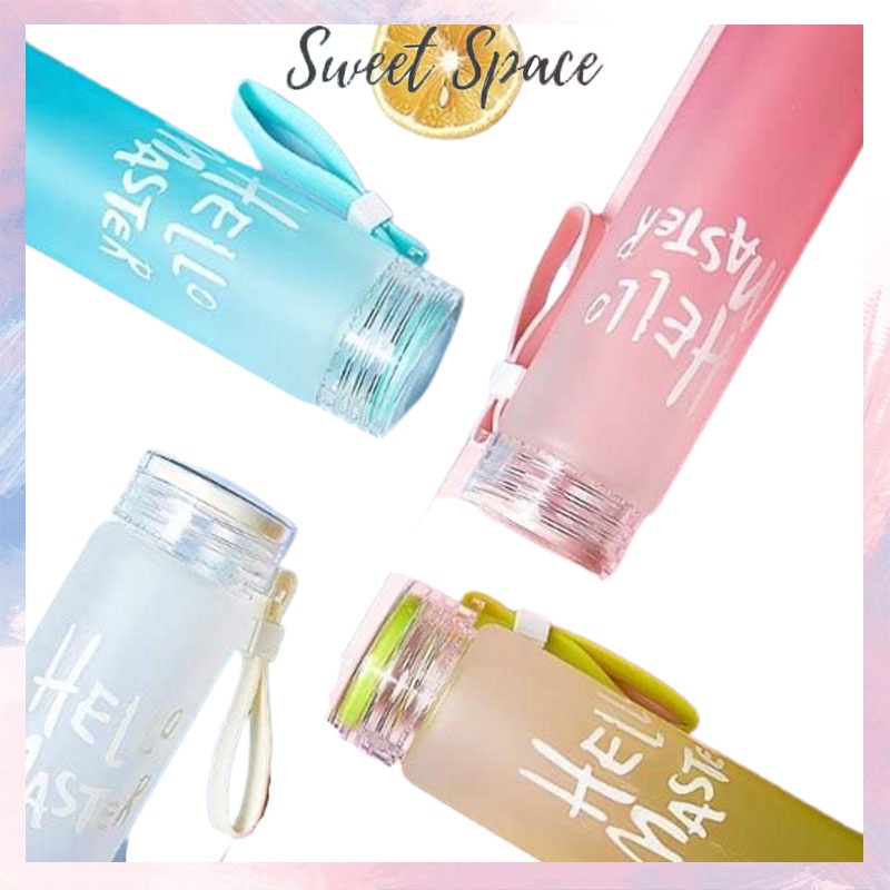 BOTOL MINUM KACA 450 ML | HELLO MASTER HIGH QUALITY [SWEETSPACE]