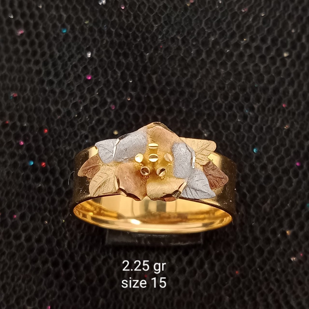 Cincin emas 17K - 2.25 gr kadar 750 - 3856