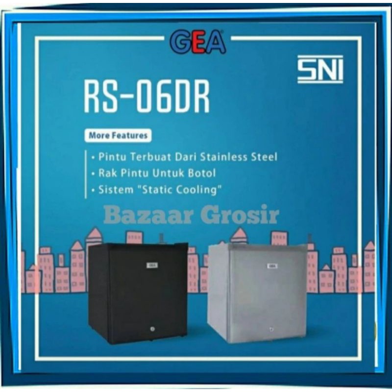 KULKAS KECIL PORTABLE GEA MINI BAR RS06DR