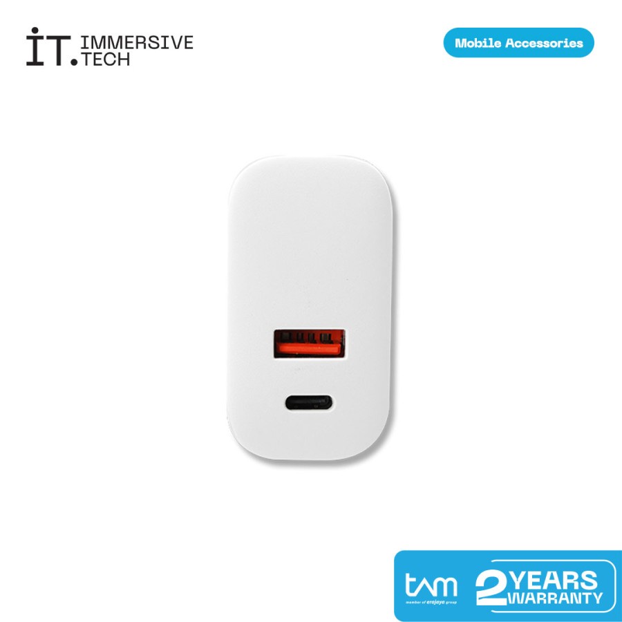 IT Plug 65 W Dual Port Charger - White