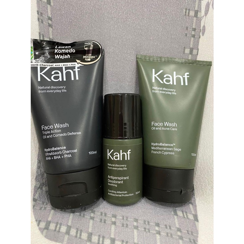 MFI - SEDIA SABUN CUCI MUKA BY KAHF //FACE WASH / FACIAL WASH | SABUN MUKA PRIA - 100 ML -LAWAN KOMEDO SANGAT AMPUHH