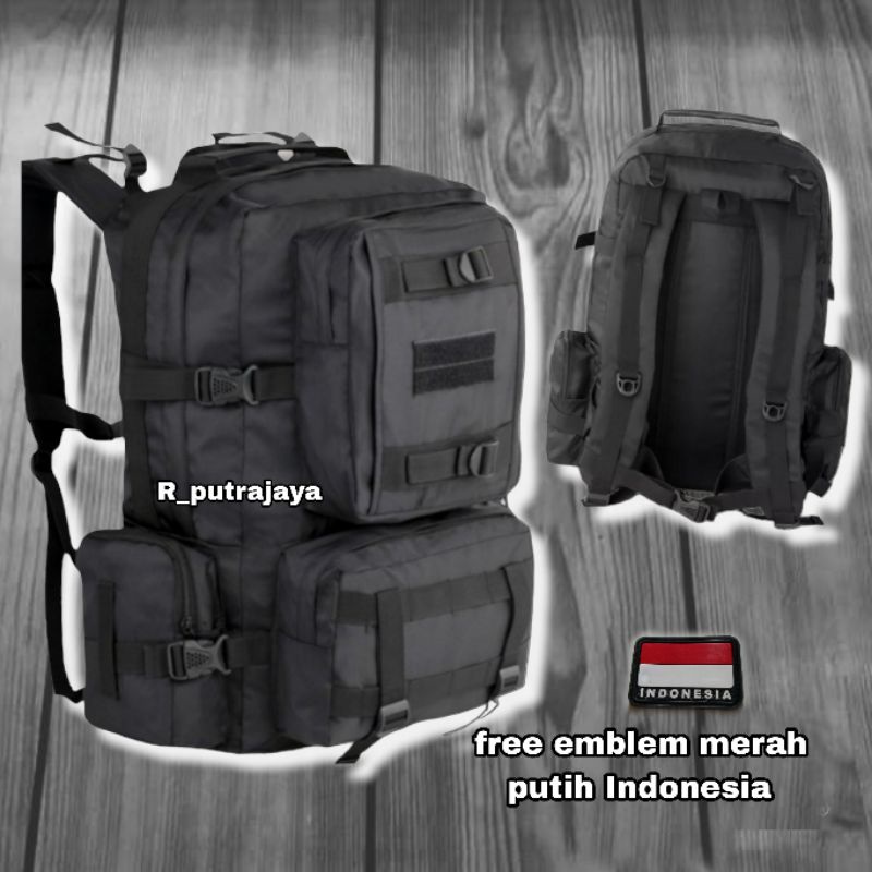 tas ransel gendong hitam model gultor - tas punggung army - tas outdoor tactical