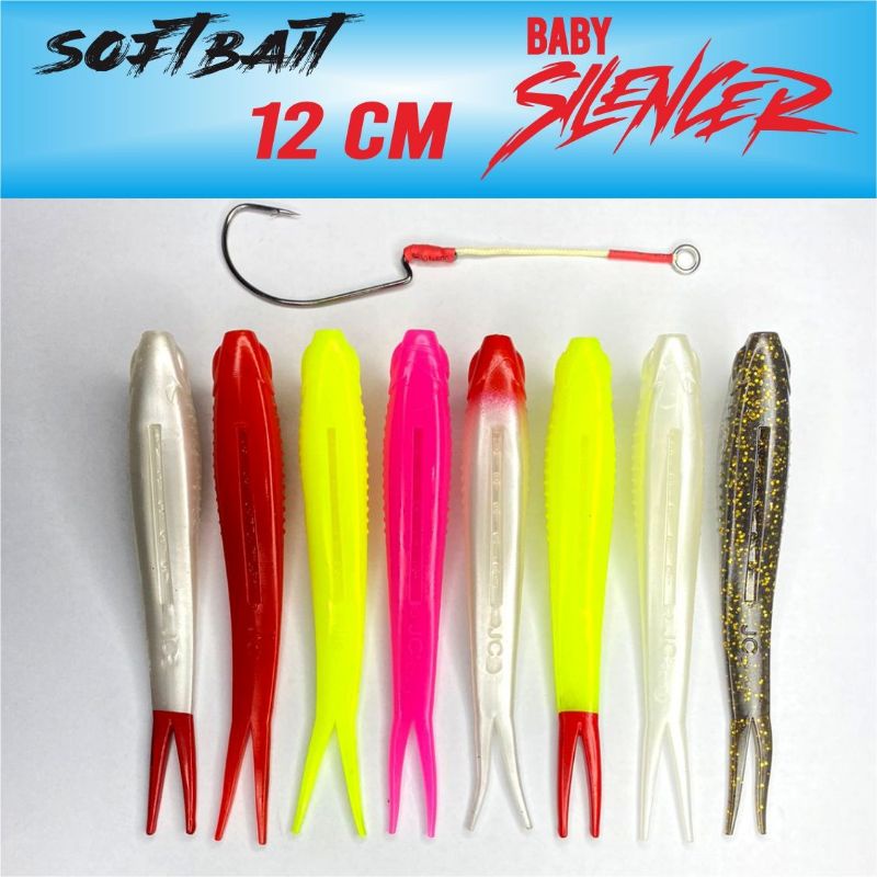 Softlure Baby Silincer dengan Wormhook 4/0 5/0