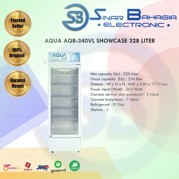 AQUA AQB-340VL SHOWCASE 328 LITER (NEW) (KHUSUS BANDUNG)