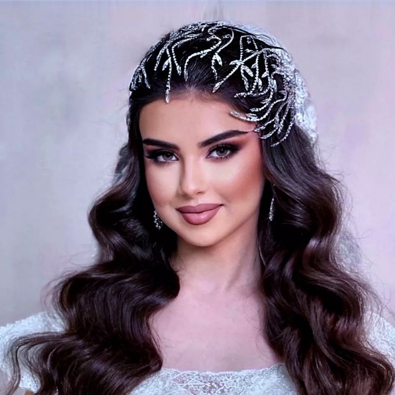 crystal rhinestone wedding headband crown