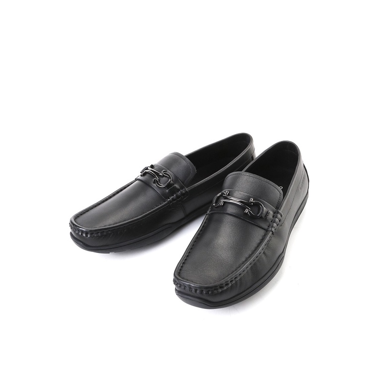 OM17 SEPATU LOAFER OBERMAIN PRIA ORIGINAL PANSUS KULIT BRANDED HITAM