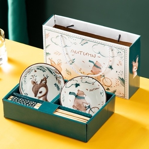 

(COD) CHRISTMAS HAMPERS 2 MANGKOK+SUMPIT GIFT SET BOX BOWL NATAL KADO PARCEL - SET A (2 BOWL), NO PAPERBELT