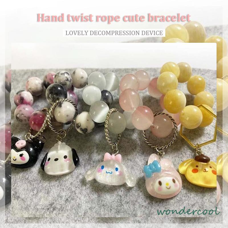 Gelang Sanrio Manik-manik Kartun Lucu Korea Gaya Akseoris Fashion-Won