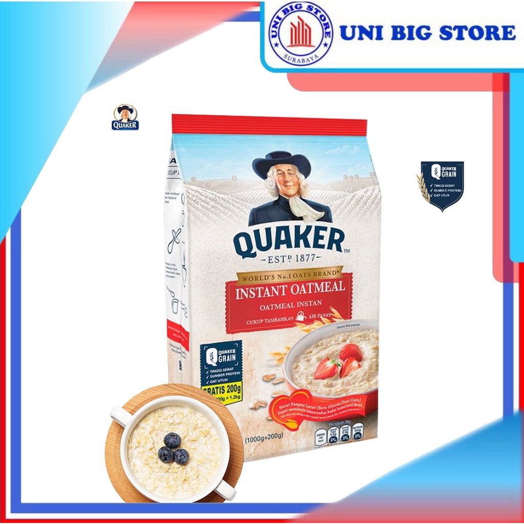 

Quaker Oat Oats Instan 1200 gr 1.2 kg Instant Oatmeal