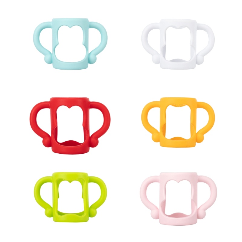 Mary Silicone Baby Bottle Holder Botol Susu Pembersih Mudah Easy Grip Hand Shank Untuk Minum Susu Bantu