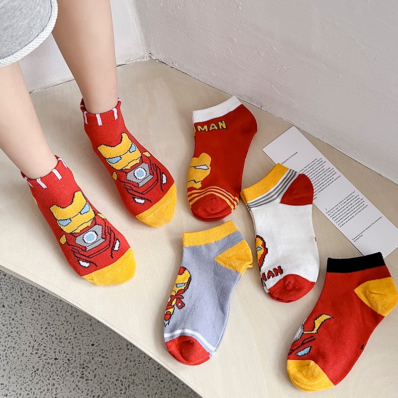 ELFYDO KS22 Kaos Kaki Anak Laki Laki  iron man