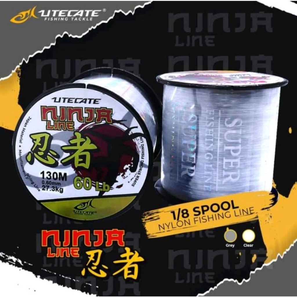 Senar Utecate Ninja Line Monofilament Pancing Fishing Line 1/8 Spool