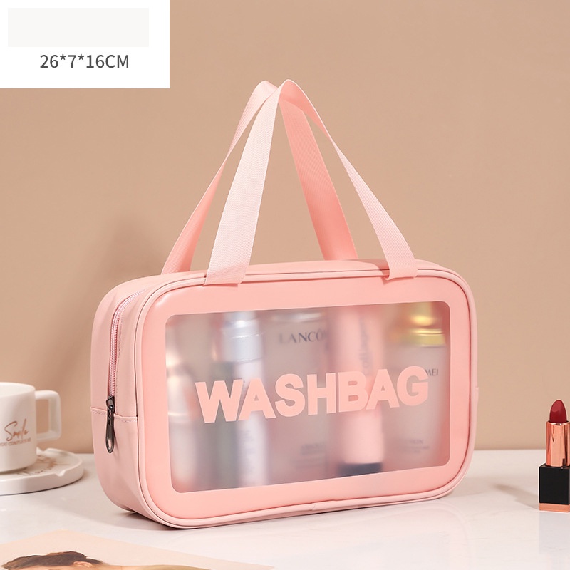 Tas Kosmetik Transparant Wash Bag  Waterproof Travel Make Up Bag