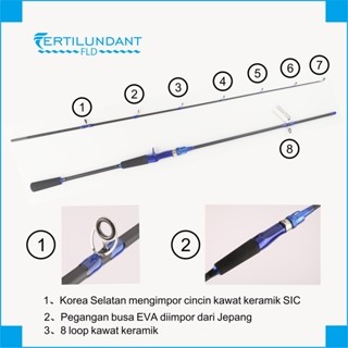 Fertilundant Fishing Rod, Japan 24T Carbon Fiber, 1.8M 2.1M Spinning/Casting Fishing Rod 2 Bagian Carbon Fiber Fishing Tackle Outdoor Fishing Joran Pancing Local delivery  FLD  lure rod short section fishing rod  sea fishing rod   snake head fishing rod