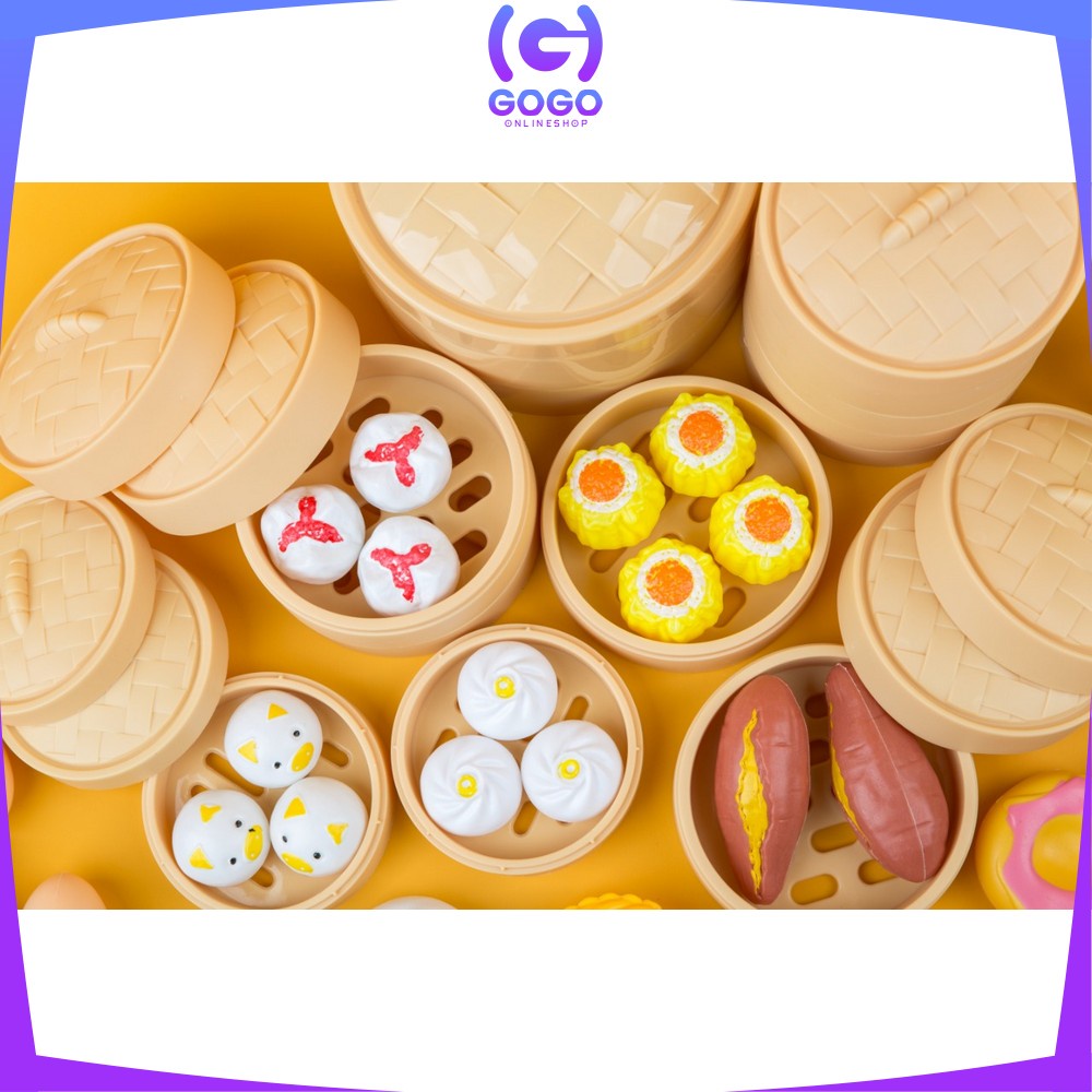 GOGO-M137 Mainan Dimsum Anak / Mainan Anak Perempuan Masak Masakan Dim Sum Set Bakpao Siomay