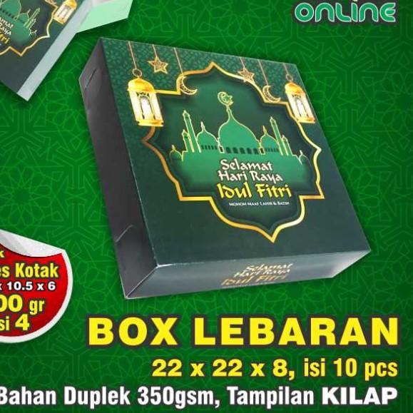 

Box Lebaran / Dus Idul Fitri /Kardus lebaran 22x22x8 isi 10pcs
