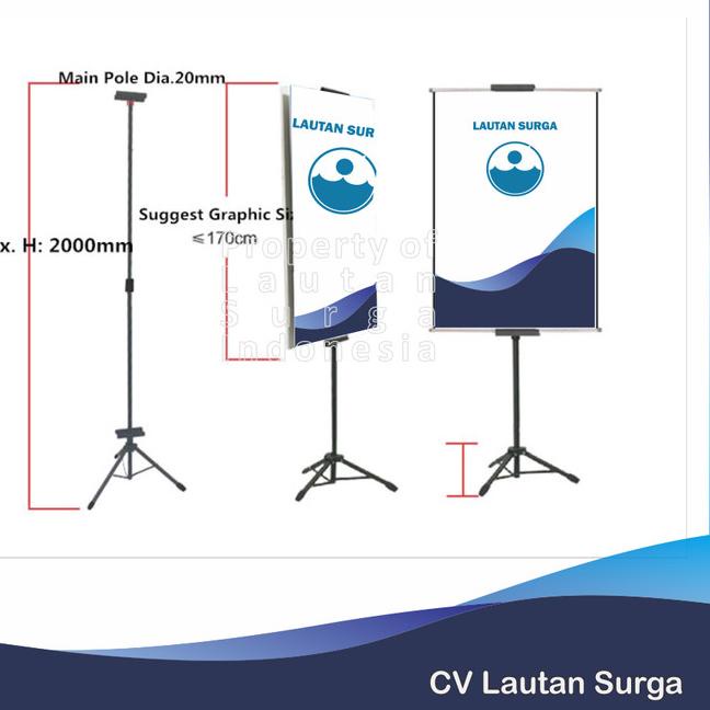 Tripod Banner/ Stand Banner TRIPOD / TRIPOD Display BERDIRI