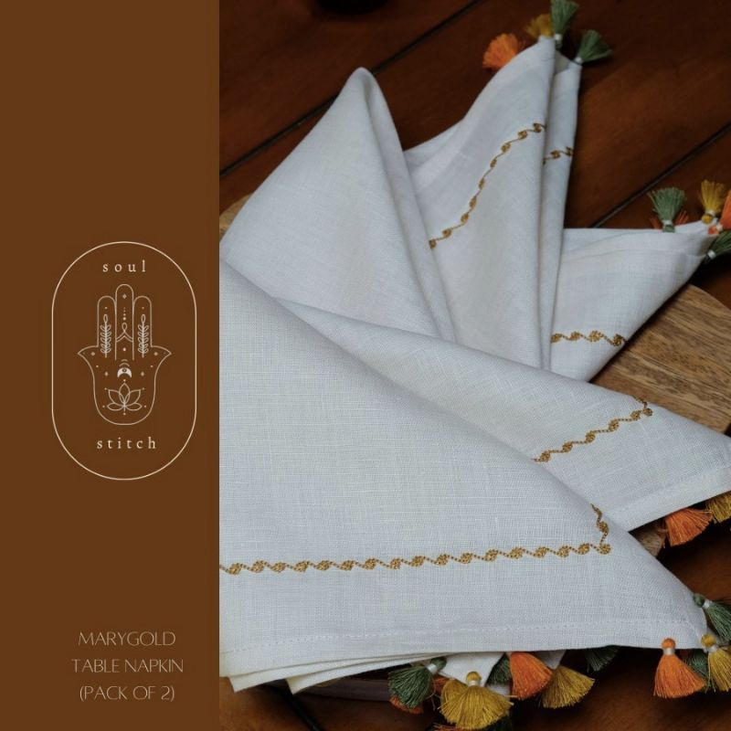 Jual Soulstitch Serbet Makan Linen Napkins Marygold X Pc Shopee Indonesia