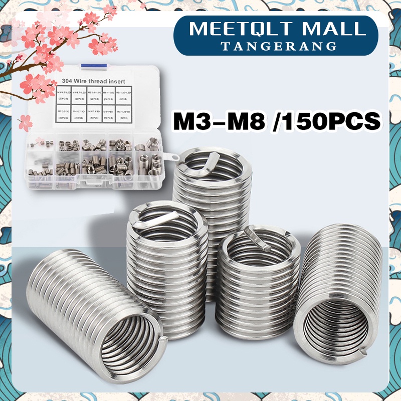 M3-M8 Helical Screw Thread Insert Kit Insert Screws Repair Kit Screw Wire Sleeve Thread Repair