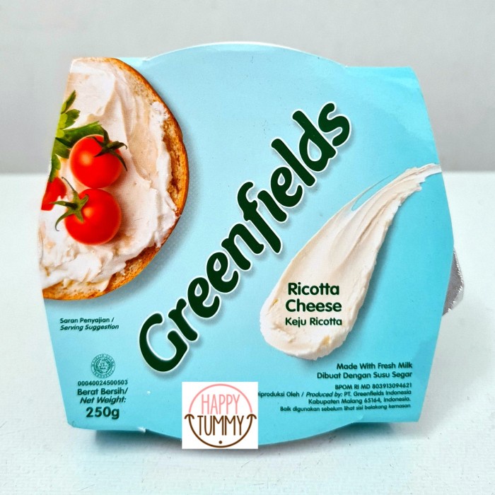 

T0P GREENFIELDS RICOTTA CHEESE 250GR KEJU LASAGNA GOJEK GRAB NICE
