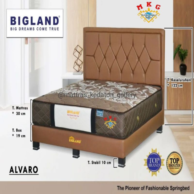 Bigland Springbed Set ORI tipe Alvaro UK 160 180 Free Ongkir Bandar Lampung