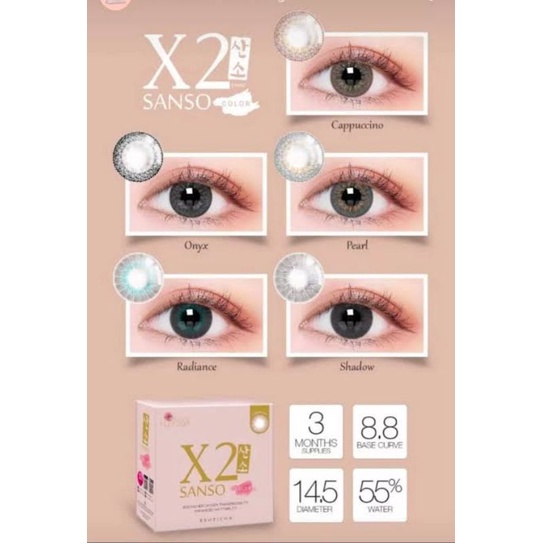 x2 sanso color softlen warna silicone hydrogel