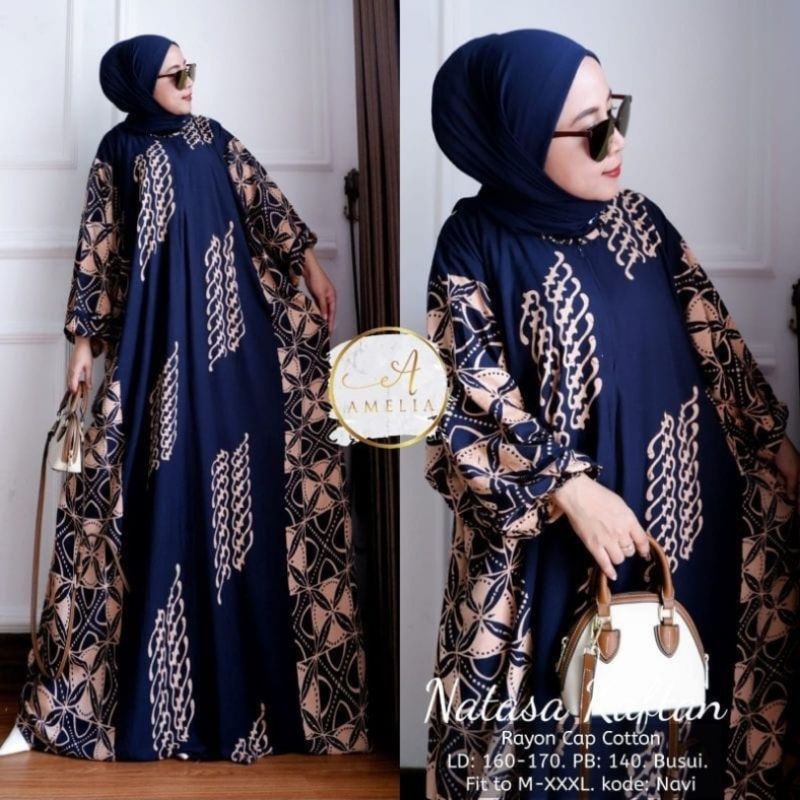 KAFTAN NATASA LD 140 | GAMIS RAYON KONDANGAN MEWAH PREMIUM TERBARU