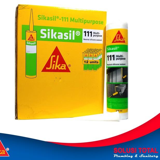 

SikaSil 111 Multipurpose Clear Transparan Silicone Sealant 300ml